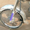 We bring you a tire brush to keep your motorcycle tires clean. 