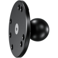 1Inch Ball Mount Base with Aluminum Alloy AMPS Hole Round Plate & 1Inch TPU Ball Adapter for RAM Replacement. 