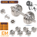 Dumbbell, Chrome Coated Dumbbell, Professional Chrome Dumbbell with Metal Handles Heavy Dumbbell Set Home Exercise Training Equipment By Elvish Mart. 