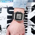 SYNOKE Student Electronic Watch Outdoor Sports Boy Luminous Waterproof MultiFunction Watch Retro Square Watch. 