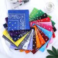 Fashion Hip Hop Bandana Kerchief Unisex Black Hair Band Neck Scarf Headwear Wrist Wraps Head Square Scarves Print Handkerchief. 