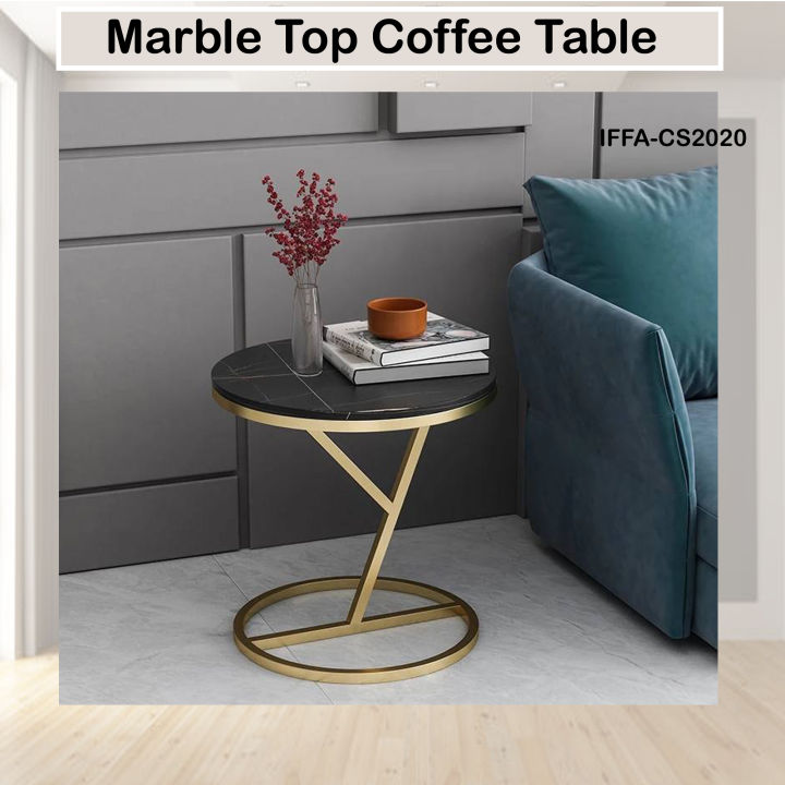 Luxury Marble Top Coffee Table – Luxury Corner Table - Nordic Design Coffee Table – Side Table