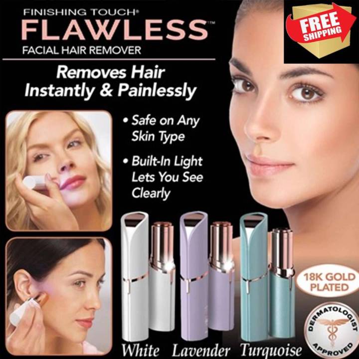 Perfect Hair Removal Female Flawless Facial Hair Remover Epilator Finishing Touch Shape Lipstick Flawless Women's Painless Hair Remover