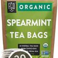 Organic Spearmint Leaf Tea Bags | 20 Tea Bags | Eco-Conscious Tea Bags in Kraft Bag | Raw from USA | by FGO. 