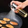 Glass Oil Spray Bottle Pump for Oil-Control Kitchen Olive Oil-Sprayer Pot Bottle Dispenser Gadget Cooking Tools For BBQ, Baking, Frying, Salad, Oil Spray Bottle. 