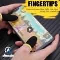 Pubg Gloves Pair of 2 (4 Pcs) Breathable Anti Sweat Thumb Finger Gaming Gloves Of Pubg - Free Fire Finger Sleeve - Free Size. 