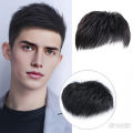 Wig men's short hair, inches, hair patch on top of the head, imitation human wig piece. 