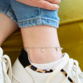 Silver Star & Moon Anklet Jewellery For Girls Fishtail Chain Fashion Personality Korean Jewellery. 