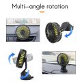 Universal Large Wind Three Speed Control USB Car Fan USB Car Fan Suction Cup Car Seat Back Single Head Car Fan 12V 24V. 