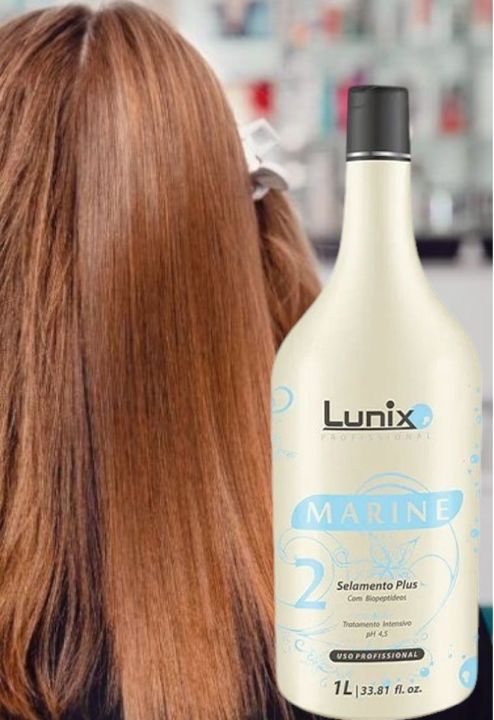 Lunix Marine Brazilian Hair Straightening Treatment Smoothing Damaged Hair 1000ml