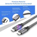 USB 3.2 Gen 2x2 20Gbps USB-C to USB-C Data Cable Type-C 100W Fast Charge Short Cord Braided Wire for Xiaomi Huawei MacBook Pixel. 