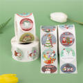 500pcs/roll Merry Christmas Stickers 500pcs Animals Snowman Trees Decorative Stickers Navida Wrapping Gift Box Label Christmas Tags. 