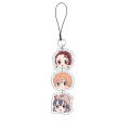 Demon Slayer Keychain Cartoon Acrylic Kamado Tanjirou Hashibira Inosuke Anime Long Pendant Mobile Phone Chain Car Key Ring Gifts. 