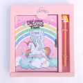 Cute Unicorn diary with Gel Pen with Packing stationery school Gift. 