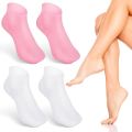 1 PAIR SILICONE MOISTURIZING MATERIAL GEL HEEL SOCKS. 
