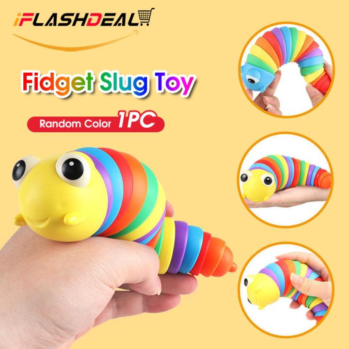 New iFlahDeal enory Baby Toy Rainbow Twiting Caterpillar Interactive Multicolored Infant Crawling Toy for Boy Girl Over 6Month