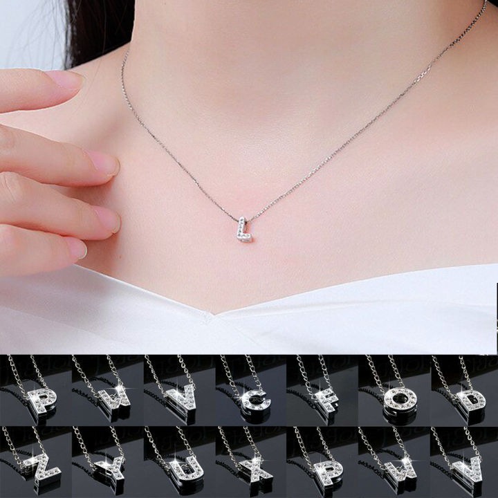 Alphabet Necklace,Locket,Pendants for Girls/Women with Chain - A to Z Customized Your Name
