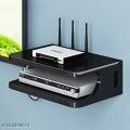 2 Layers Wall Mounted Shelf For Wifi Router, Phone, Decorative Items, Book Shelf. 