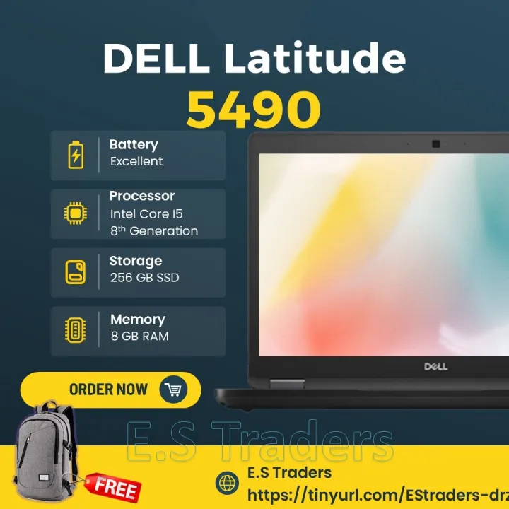 Dell%20Latitude%205490%20-%20Core%20i5%208th%20Generation%20-%208GB%20DDR4%20RAM%20-%20256GB%20SSD%20-14inch%20Screen%20-%20FREE%20LAPTOP%20BAG%20-%20Daraz%20Like%20New%20Laptops%20-%20Image%207
