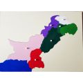 Montessori Puzzle Map of Pakistan (Premium Quality). 