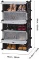 5 Layers Plastic Sheets Shoe Organizer, Foldable Shoe Organizer, Closet Organizer, Storage Organizer, 5 Tier Plastic Sheet Cube Shoe Rack Storage Closest Organizer. 