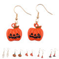 1 Pair Ghost Funny Halloween Earrings Alloy Pumpkin Hat Broom Drop Hook Earrings Party Jewelry. 