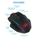 Redragon M686 Vampire Elit.e RGB USB 2.4G Wireless / Wired Gaming Mouse 16000 DPI Programmable Ergonomic. 