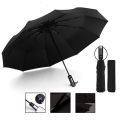 Compact Size Auto Open & Close Umbrella with 10 Strong Ribs, Premium Metallic Frame and High Quality Parachute Material Canopy For Rain and Sunlight Protection. 