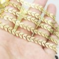 Fish Bone Arrow Bracelet Bangle Silver Golden Bracelet for Women. 