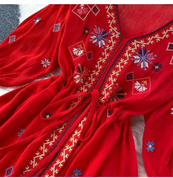 MineLight%7C%20Stitched%20%7C%20Ready%20To%20Wear%7C%20Women's%20Fashion%20%7C%20Zafran%20Embroidered%20Lawn%201%20Piece%20Frock%20%20For%20Summer%20Women's%20Fashion%20-%20Image%206