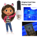 UV Light Original And Fake Money Checking Light Paper Money Check Ultraviolet Fluorescent Blacklight Light Money Bulb Money Light Lamp 220V Light 15W Light. 
