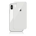 iPhone X White Back Glass Protector 9H Tempered Glass Full Cover with Anti-Fingerprint and Bubble-Free Installation. 
