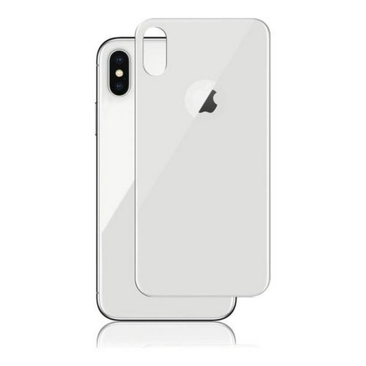 iPhone X White Back Glass Protector 9H Tempered Glass Full Cover with Anti-Fingerprint and Bubble-Free Installation