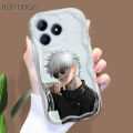 Hontinga for Realme C61 C63 Back Cover Anime Cartoon Phone Case Cream Texture Wavy Edge Soft Mobile Cover. 