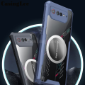For Asus Rog Phone 6 Pro case Hard Clear Transparent Shockproof Car Holder Adsorb Hollow Out Ring Back Cover For Asus Rog 6 Pro Back cover Phone Cases. 