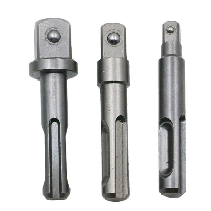 3pcs/set SDS Pipe Wrench Drill Socket Nut Driver Adapter 3/8 1/4 1/2'' Shank Impact Drill Hammer Adapter ools