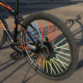12PCS/Bag Bicycle Wheel Spokes Reflective Sticker Tube Strip Warning Light DIY 7.5cm Cycling Reflector Reflective Safety Kit. 