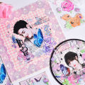 Panda Online 3PCS Bright Everything Series PET Stickers Waterproof Album Diary Journal Decorative Crafts Scrapbooking DIY Sticker. 