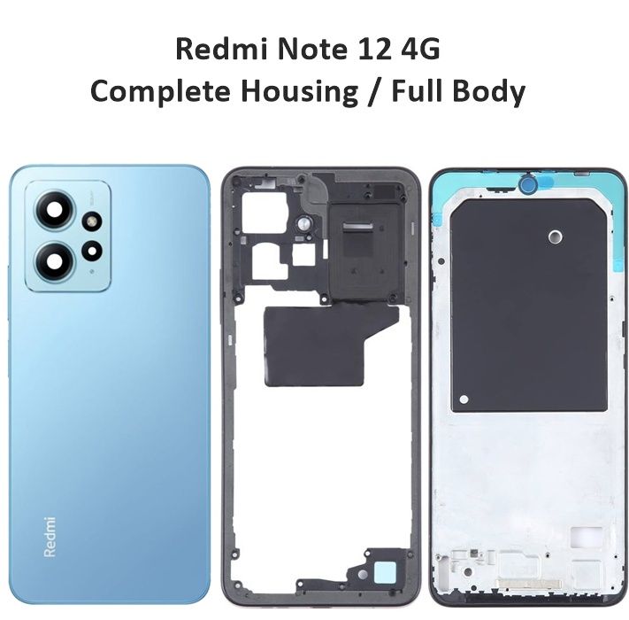 Redmi Note 12 4G Complete Housing Replacement with Button and Camera ...