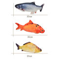 Electric Flopping Cat Kicker Fish Plush Toy, Realistic Moving Fish, Wiggle Fish Catnip Toys, Motion Kitten Chew Bite Toy. 