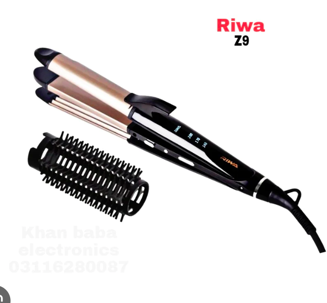 Riwa Z9 3-in-1 Ceramic Hair Styling Tool – Straightener, Curler & Waver for Versatile Hair Looks