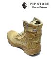 Beige Suede Leather Army Boots For Men. 