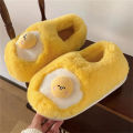 Kawaii Sanrio Gudetama Cotton Plush Cartoon Slippers Half or All Inclusive Indoor Anti Slip and Warm Girls Slipper In The Winter. 