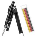 Multifunctional Scribe Tool, Construction Pencils , Carpentry Tools with Deep Hole Pencil, DIY Woodworking Scriber. 