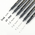 6Pcs - Mobee Micron Pigment Fineliner Pens Set for Mandala Art, Artist Illustration, Office Documents, Scrapbooking, Technical Drawing. 