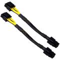 ATX 4 Pin Female to Motherboard CPU 8(4+4) Pin Male EPS 12V Converter Adapter Extension Cable Braided Sleeved. 