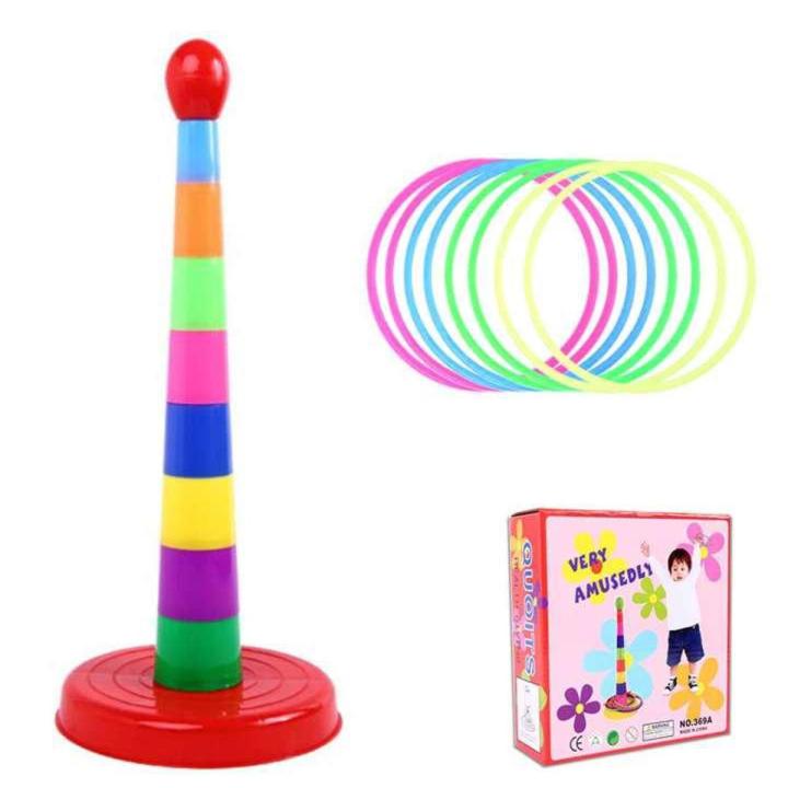 Ring Toss Game For Kids - 16 cm (6.3 inch) and 14.5 cm (5.7 inch) Rings