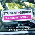 Student Driver Sticker Removable No Paint Damage - Non Magnetic Stickers for Car Windows Student Driver Signs f. 