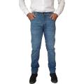 Overdrive Denim Biker Jeans Blue for Motorcycle with CE Armored Protective Pads. 