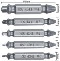 Damaged Screw Remover Set 5 Pcs Easy Out Stripped Screw and Damaged Bolt Extractor for Damaged Or Broken Screws. 